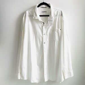 Tommy Bahama Paradise Poplin Button Up  Longsleeve Shirt Cotton White Size 3XL